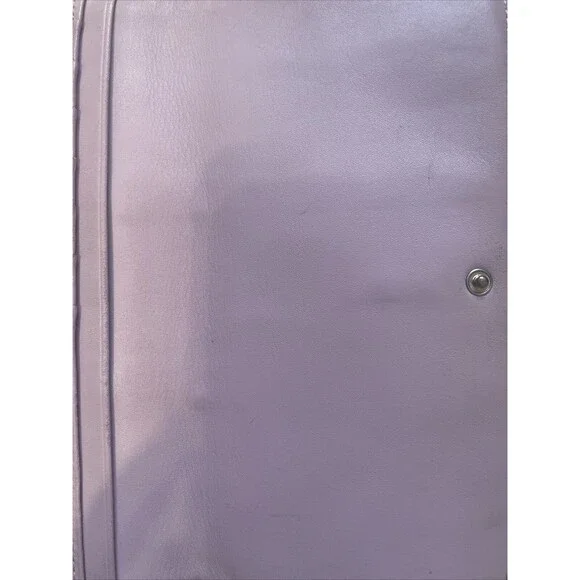 Coach Snap Closure Signature Slim Envelope Wallet Fabric Leather Trim 8x4” (B) - Picture 7 of 9